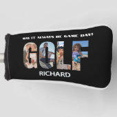 Fun Golf Fotobericht Monogram Naam Golfheadcover (Voorkant)