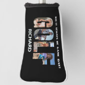 Fun Golf Fotobericht Monogram Naam Golfheadcover (Draai 90)