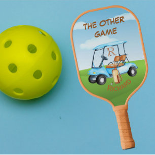 Fun Golf Guy ook Plays Pickleball Paddle