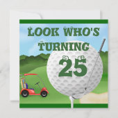 Fun Golf Invitations 25e anniversaire (Devant)