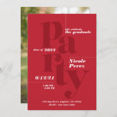 Fun Graduation Party Class 2022 Invitation (Devant / Derrière)