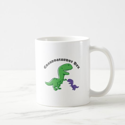 Fun Grandpa Gift Dino Lover Grandpasaurus Rex Gift Koffiemok (Rechts)