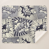 Fun Graphic Art Comic Book Speech Balloons Gezegde Sherpa Deken (Voorkant (horizontaal))