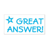 Fun "GREAT ANTWOORD!" Educator Rubber Stamp Zelfinktende Stempel (Design)