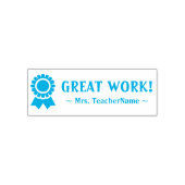 Fun "GREAT WORK!" Onderwijsassistent Rubberstempel Zelfinktende Stempel (Design)