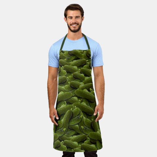 Fun Green Dill Pickles Pattern for Canners Schort (Gedragen)