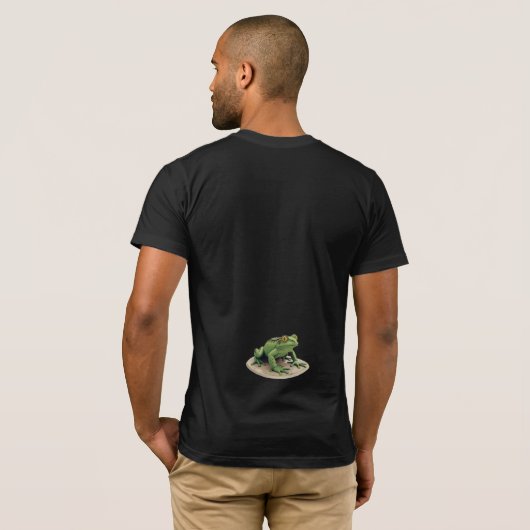 Fun Green Frog Graphic T-shirt voor Natuur liefheb (Achterkant volledig)