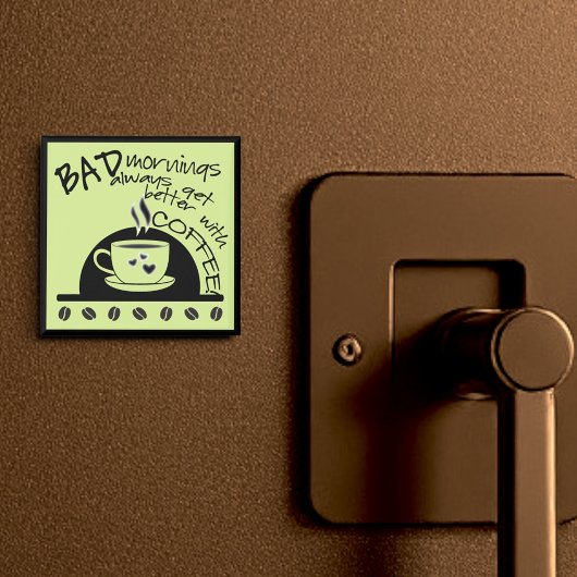 Fun Green Mornings with Team Coffee Art Magneet