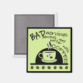 Fun Green Mornings with Team Coffee Art Magneet (Voorkant / Achterkant)