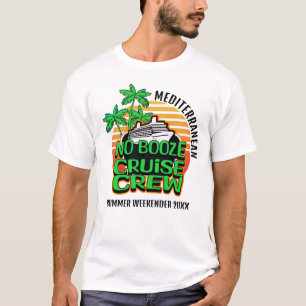 Fun Green NO BOOZE CRUISE CREW Familie Vakantie T-shirt