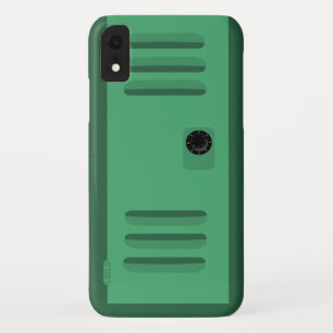 Fun Green School Locker Custom Cartoon iPhone XR Hoesje