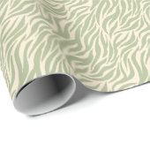Fun Green Tiger Stripe Pattern Cadeaupapier (Rol Hoek)