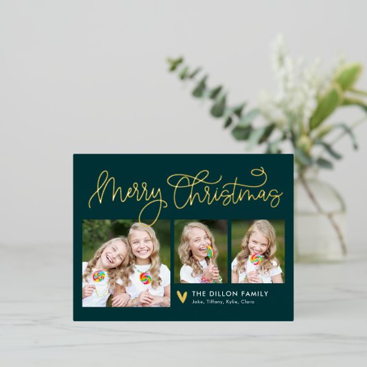 Fun Grey Editable Color Christmas Carte postale (Debout devant)