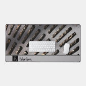 Fun Grey Lourd Gris Métal Gris Revêtement Monogram (Clavier et souris)