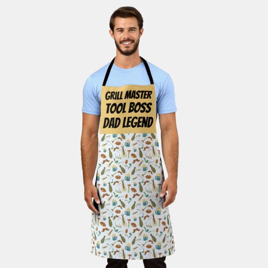 Fun GRILL MASTER TOOL BAAS PAP LEGENDE Schort (Gedragen)