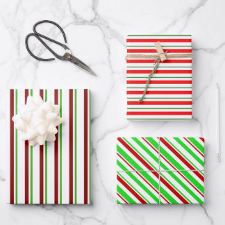 Fun-groen, wit, rood gekleurd kerstfeest geïnspire inpakpapier vel