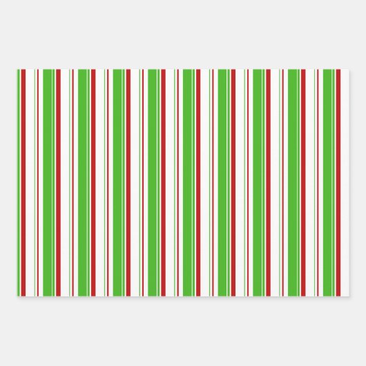 Fun-groen, wit, rood gekleurd kerstfeest geïnspire inpakpapier vel (Voorkant 2)
