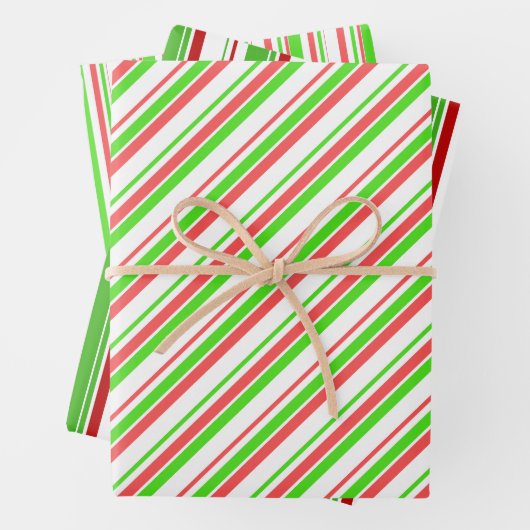 Fun-groen, wit, rood gekleurd kerstfeest geïnspire inpakpapier vel (In situ)