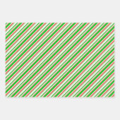 Fun-groene, witte, rode, met Kerstmis geïnspireerd Inpakpapier Vel (Voorkant 3)