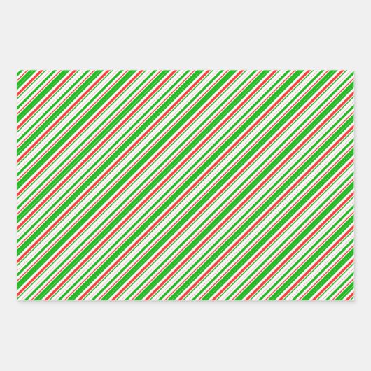 Fun-groene, witte, rode, met Kerstmis geïnspireerd Inpakpapier Vel (Voorkant 3)