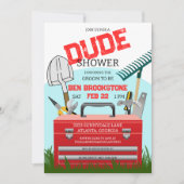 Fun Groom Tool Wedding Shower-uitnodiging Kaart (Voorkant)