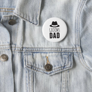 Fun Grooms Dad Groomsman Gift Bridal Party Weddens Ronde Button 5,7 Cm