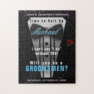 Fun Groomsmen Uitnodiging Legpuzzel