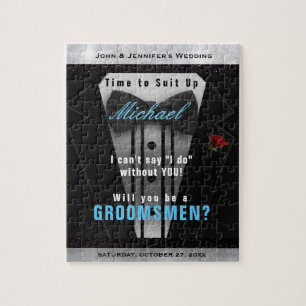 Fun Groomsmen Uitnodiging Legpuzzel