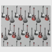 Fun Guitar Musician Pattern Cadeaupapier (Vlak)