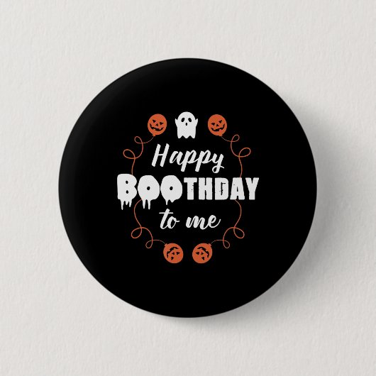 Fun Halloween Birthday Ronde Button 5,7 Cm (Voorkant)