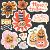 Fun Halloween citrouille stickers mignon (Devant)