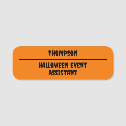 Fun Halloween Event Medewerker Naamplaatje (Voorkant)