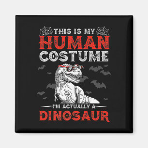 Fun Halloween Gifts Cute Dinosaur This Is My Human Magneet