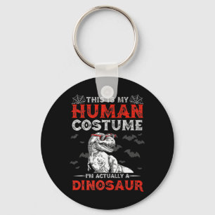 Fun Halloween Gifts Cute Dinosaur This Is My Human Sleutelhanger