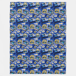 Fun Halloween Monster Pattern Fleece Deken