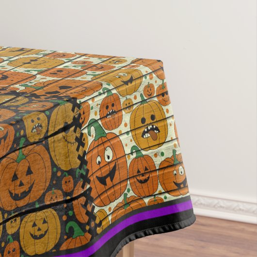 Fun Halloween Patchwork Afbeelding Tafelkleed (Voorbeeld)