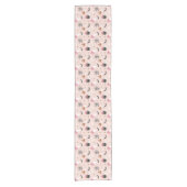 Fun Halloween Pink & Oranje Pumpkin Spider Web Bat Korte Tafelloper (Voorkant)