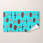 Fun Halloween Print op Blue Bad Handdoek (Handdoek)