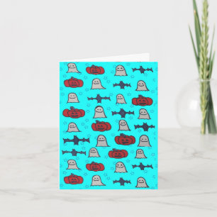 Fun Halloween Print op Blue Kaart
