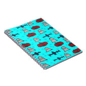 Fun Halloween Print op Blue Notitieboek (Rechterzijde)