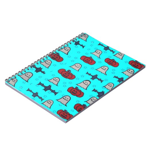 Fun Halloween Print op Blue Notitieboek (Linkerzijde)