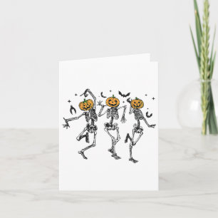 Fun Halloween Pumpkin Danskeleton Costume Wom Kaart