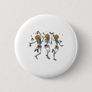 Fun Halloween Pumpkin Danskeleton Costume Wom Ronde Button 5,7 Cm