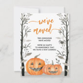 Fun Halloween Pumpkin We hebben het adres gewijzig Aankondiging (Voorkant)