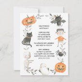 Fun Halloween Pumpkin We hebben het adres gewijzig Aankondiging (Achterkant)