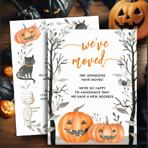 Fun Halloween Pumpkin We hebben het adres gewijzig Aankondiging