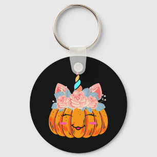 Fun Halloween Thanksgiving Cute Unicorn Pumpkin Co Sleutelhanger