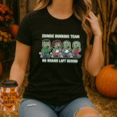 Fun Halloween Zombie Running Team For Brains T-shirt