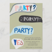 Fun Hand-Scripted Birthday Invitation (Devant)