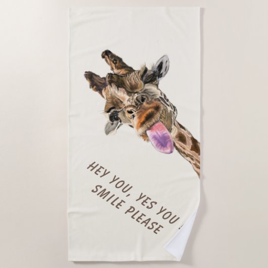 Fun Handdoek Giraffe Strand (Voorkant)
